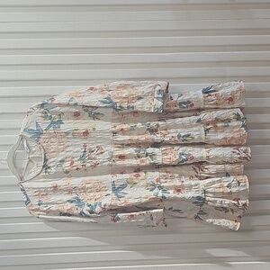 Zara Floral Tiered Dress Size XL Women's